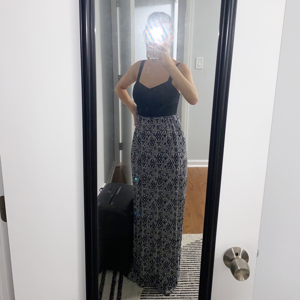 Tribal Pattern Maxi Dress